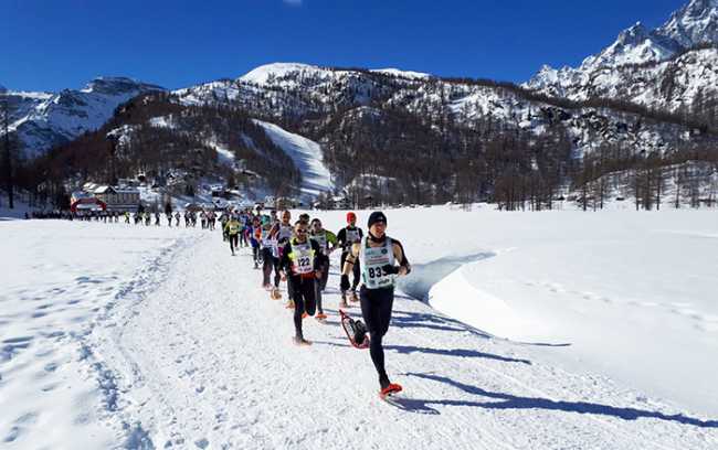 traccia bianca ciaspole devero 18 dopo partenza