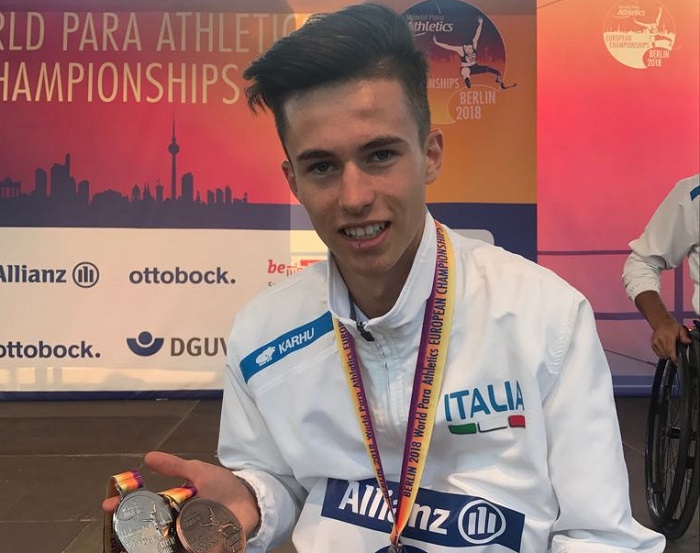 Tris di medaglie per Riccardo Bagaini ai Campionati Europei Paralimpici